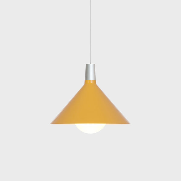 Bower Pendant Light Medium in Yellow + Sphere IV