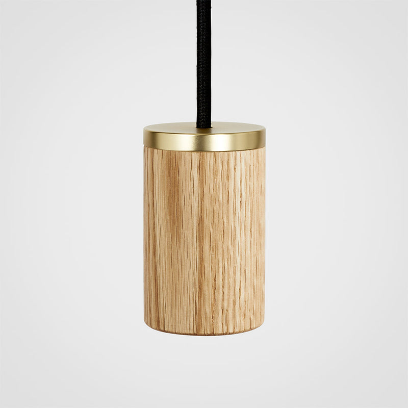 Squirrel Cage Pendant Light in Oak