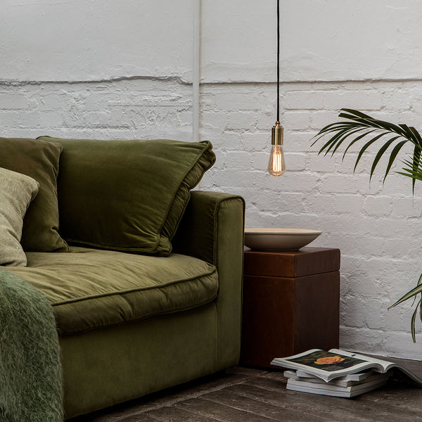 Squirrel Cage Pendant Light in Brass